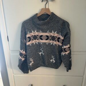 Gray Patterned Sweater
